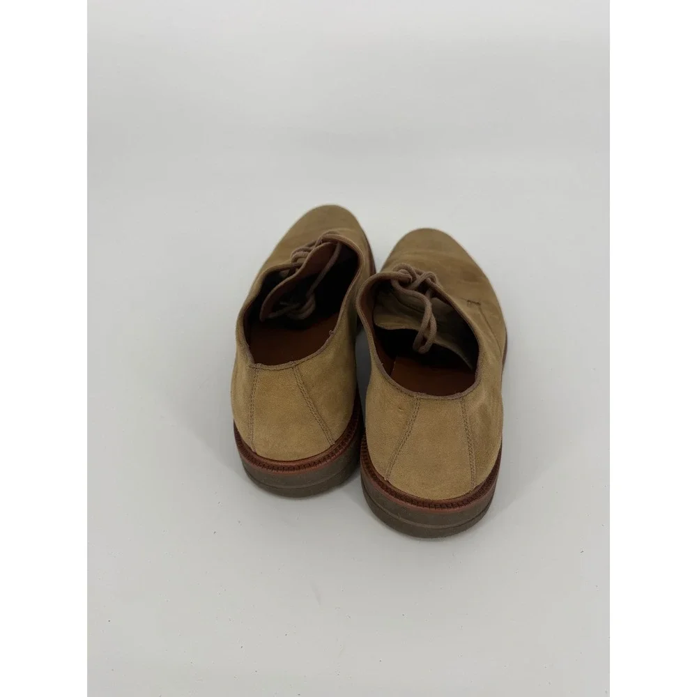 Polo Ralph Lauren Mens Tan Suede Derby Shoes Lace Up Dress Shoes Brown Size 11